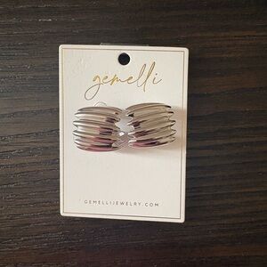 NEW Gemelli Silver Textured Earrings